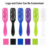 Brosse démêlante en plastique à coussin d'air, peigne de massage flexible pour cheveux bouclés et épais, utilisation humide ou sèche, outil de coiffure pour salon et maison