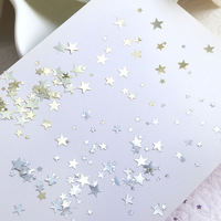 Breloques brillantes 3D en forme d'étoile pour nail art, paillettes dorées et argentées, accessoires de décoration DIY pour ongles