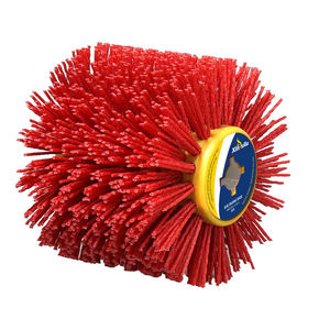<span class=keywords><strong>Brosse</strong></span> de nettoyage industrielle rouge <span class=keywords><strong>à</strong></span> grains 80 pour roues et tambours, outil de polissage et de décapage de la rouille pour la finition des métaux - Product Image 1