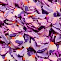 1kg/Sac Promotion : Tranches de Pâte Polymère Série Violette de Haute Qualité pour Desserts, Idéales pour DIY, Colle Crème, Nail Art et Artisanat – Vente en Gros
