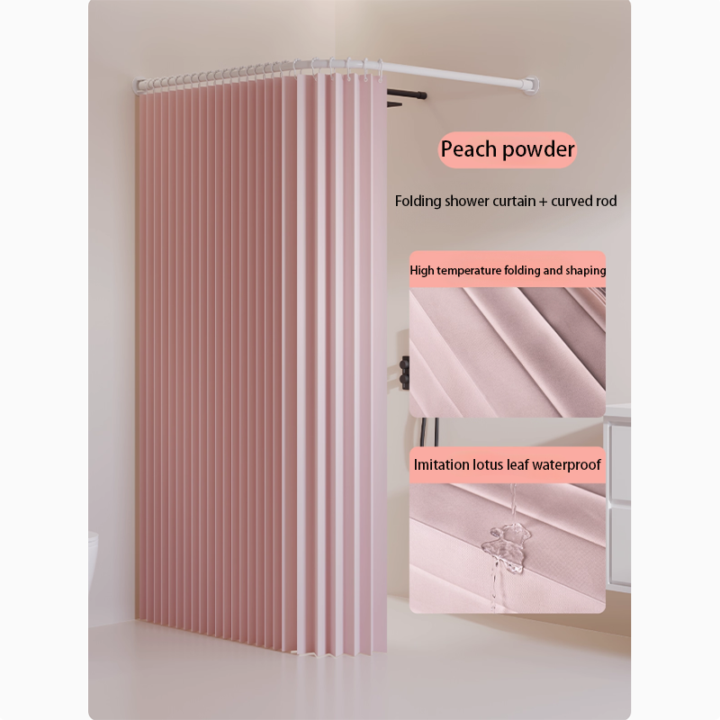 Rose-rideau de douche + tringle à rideau