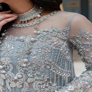 Colección de Lujo Formal Net de 3 Piezas Sin Coser / Cosido – Traje Premium Bordado para Bodas y Fiestas para Mujer - Product Image 4