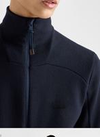 Pull en maille zippé sur le devant pour homme, col montant, manches longues, personnalisable avec logo, OEM/ODM, marque privée, tricot moderne haute performance