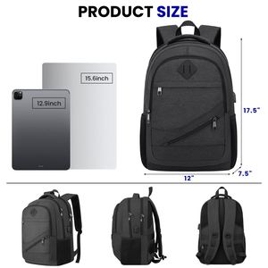 Mochila de Viaje de Gran Capacidad con Puerto de Carga USB, Múltiples Bolsillos, Impermeable, para Negocios, Escuela, para Hombres y Mujeres - Product Image 6