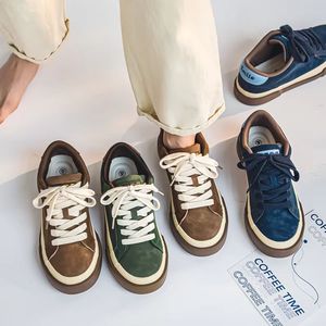 Zapatos de hombre de talla grande para primavera, resistentes al desgaste, con suela gruesa, nuevas zapatillas versátiles de lona Maillard, estilo deportivo para caminar. - Product Image 4