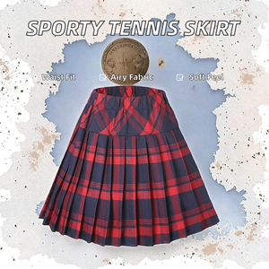 Jupe de tennis décontractée pour femme, dernière tendance, taille haute, unie, douce, antidérapante et respirante, idéale pour la course à pied - Product Image 2