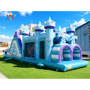 Parcours d'obstacles gonflable en PVC commercial, princesses congelées, reine des neiges, pour les fêtes ou les événements des enfants - Product Image 4