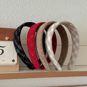 Bandeau tricoté vintage pour femme, accessoires pour cheveux en coton d'hiver, attache-cheveux antidérapante - Product Image 1