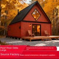 Maison mobile préfabriquée en acier coloré pour usage extérieur, type villa, maison triangulaire, habitation intégrée, salle de réunion mobile, assemblage facile