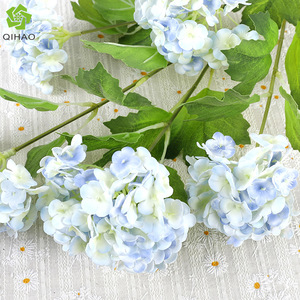 QIHAO <b>Artificial</b> <b>Hydrangea</b> Flower 5-Head Silk Flower High Simulation Wedding Home Decor - Product Image 1