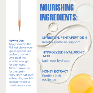 Sérum de croissance des cils et des <span class=keywords><strong>sourcils</strong></span> de marque propre personnalisé en gros pour les soins et la croissance des cils et des <span class=keywords><strong>sourcils</strong></span> Essence liquide végétarienne - Product Image 6