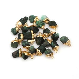 Un seul bail trouver des bijoux pierre précieuse or galvanisé naturel brut émeraude connecteur fabrication de bijoux lien connecteurs - Product Image 1