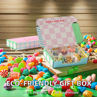 Boîte Alimentaire Personnalisée Mini Douzaine À Emporter pour Mochi, Biscuits et Donuts Carrée, Pâtisserie Sucrée, Dessert avec Logo Revêtement Résine Double Face