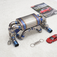 Échappement arrière SDO Burnt Blue Titanium pour Ferrari F430 SC 4.3L V8 2007-2009, silencieux de performance avec commande de soupape à vide