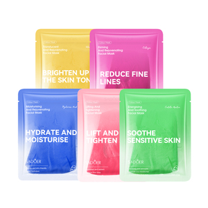 Sadoer Hữu Cơ thủy phân collagen hyaluronic axit làm trắng giữ ẩm mặt tấm mặt nạ Mẫu kích thước cho tất cả các loại da - Product Image 1