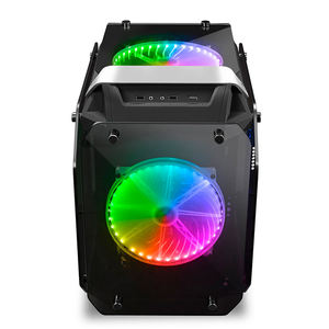 Gabinete de PC Gamer de Vidrio <span class=keywords><strong>Templado</strong></span> de 4 Lados Lovingcool Factory, <span class=keywords><strong>Caja</strong></span> de PC de Torre Media <span class=keywords><strong>ATX</strong></span> Micro-<span class=keywords><strong>ATX</strong></span> para Juegos con Ventilador RGB de 200 mm - Product Image 2