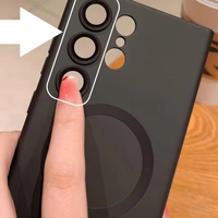 Étui de téléphone magnétique antichoc en TPU souple avec recharge sans fil électro-plaqué pour S25 Ultra/S24 Plus