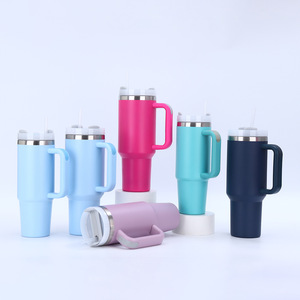 304 Stainless Steel 40oz Tumbler With Handle And Straw For Travel Outdoor Use - Product Image 3