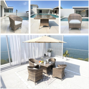 Professional 5 Piece <b>Rattan</b> Patio Furniture Set: Commercial Grade for Resort and Villa Terrace - OEM Support - Product Image 2