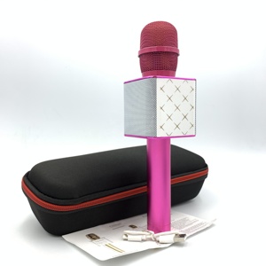 2020 Hot Selling Q9 Wholesale Wireless BT <b>Microphone</b> With Controllable Led Lights and Speaker - Product Image 6