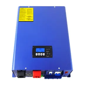 Inverter Hibrida Tenaga Surya, Inverter Surya Hibrida Bawaan 40A 60A 120A Mppt Off Grid 48V 72V, 5KW 8KW 10KW