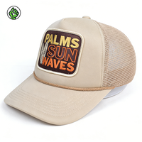 Casquette de camionneur à 5 panneaux, style hip-hop sportif, en toile polyester/coton avec maille, motif imprimé, pour activités de plein air, plage et pêche
