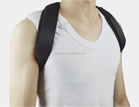 Correcteur de posture orthopédique réglable noir et gris pour le haut du dos et les épaules Chuangen