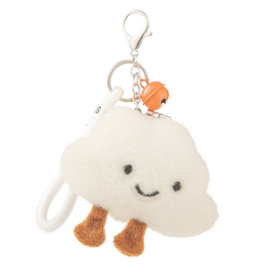 Cute Plush Cloud Shaped Double Sided Compact Mirror Keychain Fluffy <b>Pocket</b> Makeup Portable Folding Cosmetic Mirror Women Girls - Product Image 3