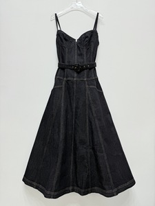 <span class=keywords><strong>Vestido</strong></span> Largo de Tirantes Finos, Estilo Vacacional, Cintura Alta, Sexy, en Mezclilla <span class=keywords><strong>Azul</strong></span> Oscuro para Mujer, Nueva Colección Ramadán 2026, Siete Colores - Product Image 5