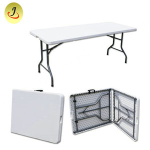 Mesa de Comedor Moderna de Plástico con Cubierta Blanca para Banquetes de Boda al Aire Libre, con Patas con Recubrimiento en Polvo para Uso en Hoteles JC-T100 - Product Image 1
