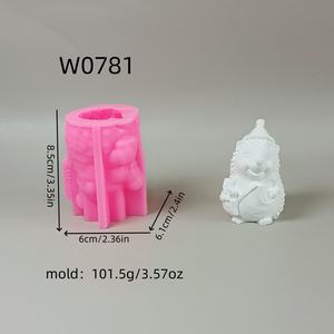 Moldes de fundición de resina hechos a mano para adornos decorativos DIY estilo Ins herramientas de escritorio de silicona molde de erizo W0781 - Product Image 5