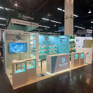 Stand de Exhibición IZEXPO Elegante de 10x20 pies, Stand Modular con Estantes para Expo West, Diseño Personalizado Estable para Ferias Comerciales - Product Image 2