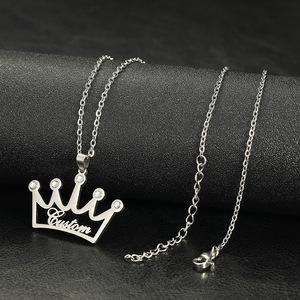 Wholesale Factory Price Customized Zircon Personalized Rhinestone Design Letter <b>Name</b> Necklace - Product Image 2
