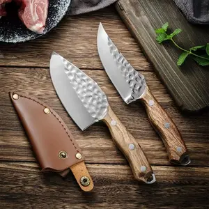Kitchen Stainless Steel Boning Knife Outdoor Wooden Handle Butcher Knife Necessary Kitchen Knife