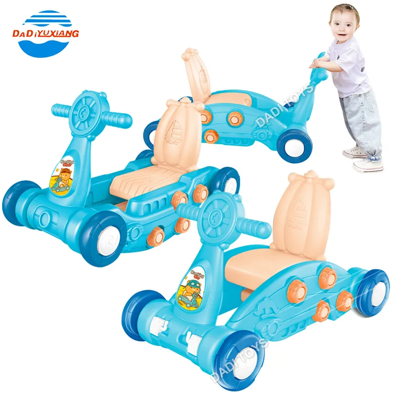 Andador de bebé 3 en 1, andador de aprendizaje sentado a pie, paseo para niños en coche, mecedora para bebé, silla de bebé, andador