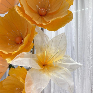 Fleur artificielle géante en papier multicolore faite à la main <span class=keywords><strong>L</strong></span>-058 pour décoration de mariage, vitrine, fête des mères, décoration de la maison - Product Image 4
