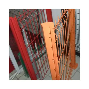 BOCN set panel pagar kawat lasan kebun melengkung V dilapisi PVC logam baja tergalvanis kualitas tinggi