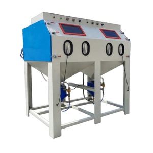 Big ETRUST Manual Double Station High Sandblaster Cabinet With 2 Guns Motor High Cleaner for Long Parts - Product Image 3