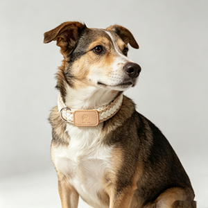 Collier tissé réglable pour chien avec puce NFC et boucle en cuir pour chiens de petite, moyenne et grande taille - Product Image 5