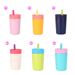 Gobelet personnalisé pour enfants en acier 304 de 12 oz avec couvercle en silicone souple pour la maternelle, la préscolaire et la cantine - Product Image 3