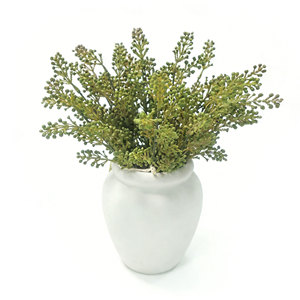 Plante artificielle en pot de 39 cm de haut, imitation bonsaï de haricots, 2 tiges, en céramique, avec adhésif thermofusible, pour décoration intérieure - Product Image 1