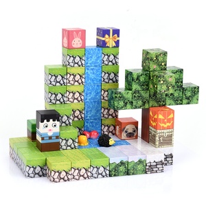 Ensemble de blocs de construction magnétiques en plastique ABS - 128 pièces - Jouet éducatif STEM pour tout-petits avec design de <span class=keywords><strong>mine</strong></span> et de portail magique - Product Image 2