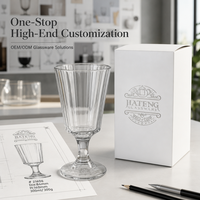 Vente en gros de tasses en verre de style classique européen, tasses transparentes pour thé, lait, café, verres à shot en verre ambré, tasses de mariage