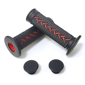 Poignées de guidon de moto en caoutchouc antidérapantes, design diamant, pour cruisers, pièces de rechange SX 177 - Product Image 1