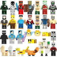 Figuras de My World para niños, mini figuras de acción de alpacas, abejas, leopardo, gato, esqueleto, bricolaje, bloques de construcción, juguetes, regalos de Navidad, 11403