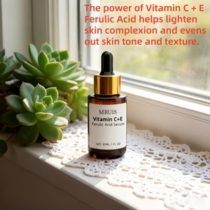 Suero Antienvejecimiento de 30 ml con Vitamina C+E y Ácido Ferúlico, Enzimas Reparadoras del ADN y Antioxidantes |   Reduce las Arrugas, las Líneas Finas y Aclara <span class=keywords><strong>la</strong></span> <span class=keywords><strong>Piel</strong></span> - Product Image 4