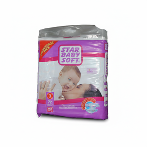 Couches jetables en coton biologique de qualité supérieure STAR Baby, douces, imprimées, vente en gros, couches pour bébés, emballage en vrac, échantillons gratuits - Product Image 1