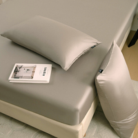 Parure de lit unie en coton longue fibre 100% style simple, drap-housse, OEM/ODM