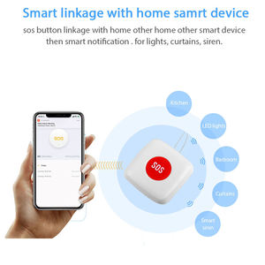 ZB-SOS-2 TUYA <b>ZigBee</b> SOS Button Sensor Alarm Elderly Alarm Waterproof Emergency Help Alarm <b>Switch</b> Work with Hub Smartlife App - Product Image 3
