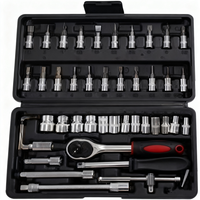 Juego de Herramientas Manuales de 46 Piezas, Juego de Destornilladores y Llaves de Tubo con Puntas Metálicas, Juego de Herramientas Mecánicas Personalizables OEM en Caja